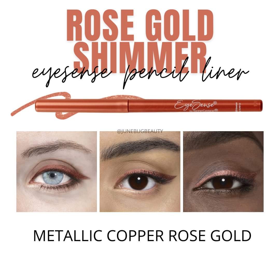 Rose Gold Shimmer EyeSense Long-Lasting Eyeliner Pencil